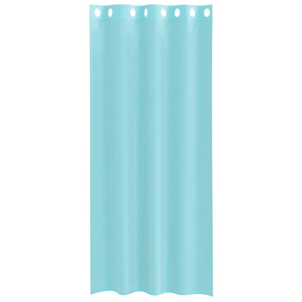 Voile Curtains with Grommets 2 pcs Turquoise