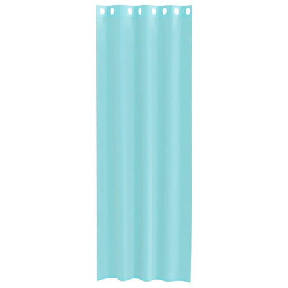 Voile Curtains with Grommets 2 pcs Turquoise