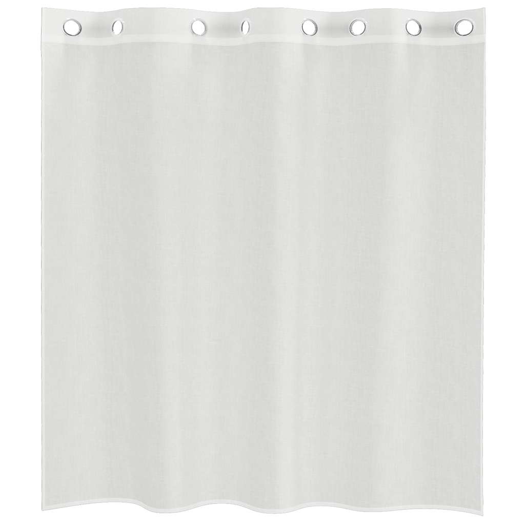 Voile Curtains with Grommets 2 pcs White