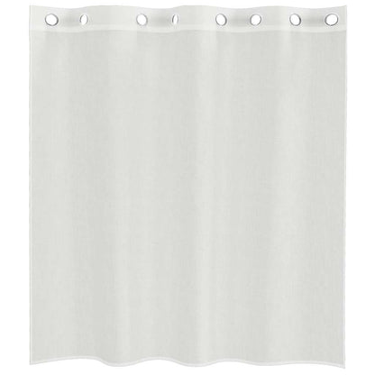 Voile Curtains with Grommets 2 pcs White