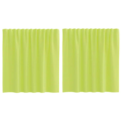 Voile Curtains with Rod Pockets 2 pcs Apple Green
