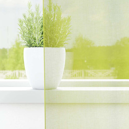 Voile Curtains with Rod Pockets 2 pcs Apple Green