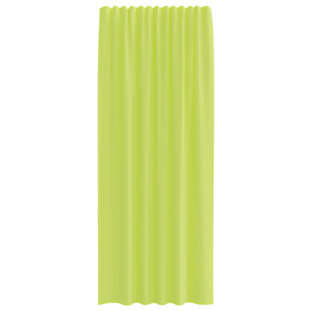 Voile Curtains with Rod Pockets 2 pcs Apple Green