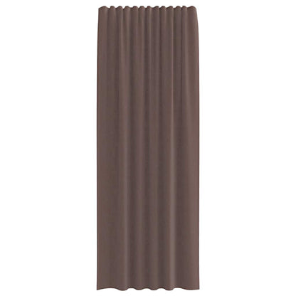 Voile Curtains with Rod Pockets 2 pcs Brown