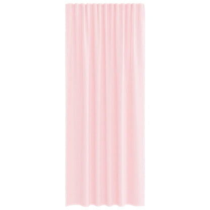Voile Curtains with Rod Pockets 2 pcs Light Pink