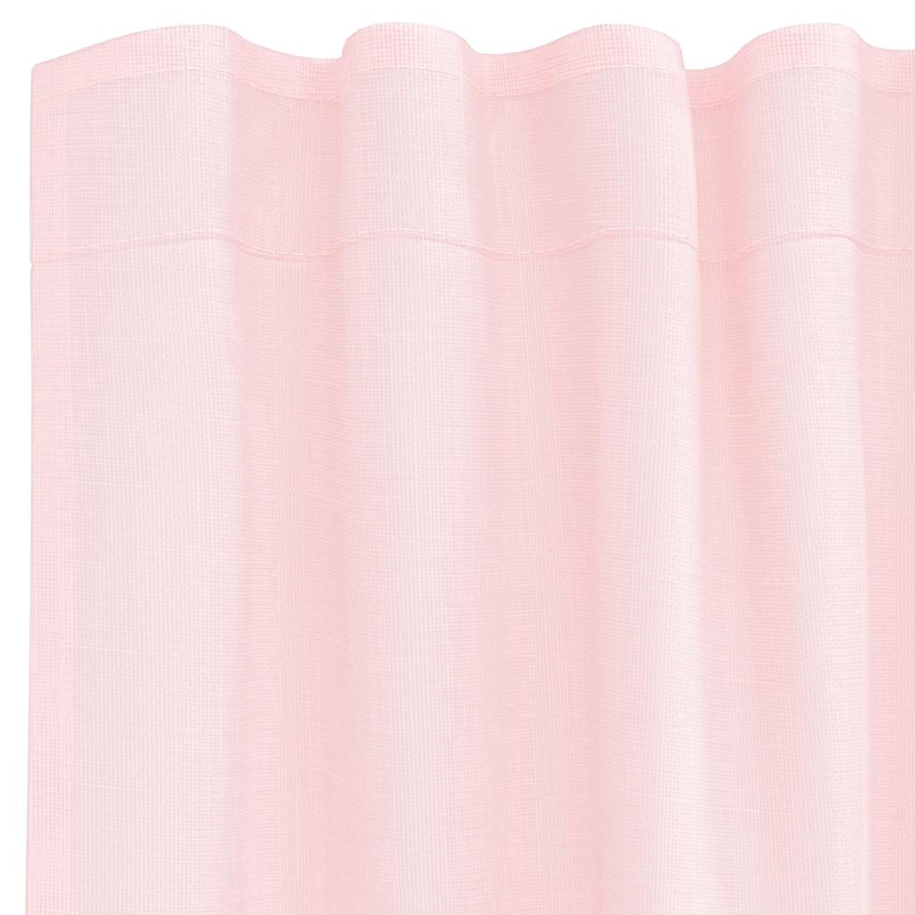 Voile Curtains with Rod Pockets 2 pcs Light Pink