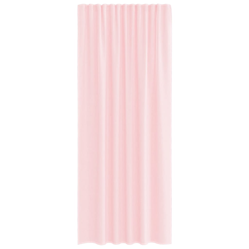 Voile Curtains with Rod Pockets 2 pcs Light Pink