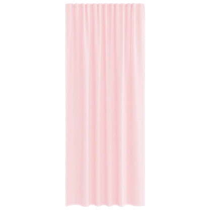 Voile Curtains with Rod Pockets 2 pcs Light Pink