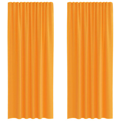 Voile Curtains with Rod Pockets 2 pcs Orange