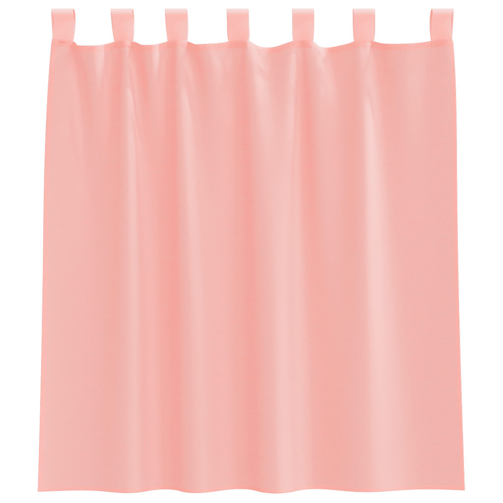 Voile Curtains with Rod Pockets 2 pcs Pink