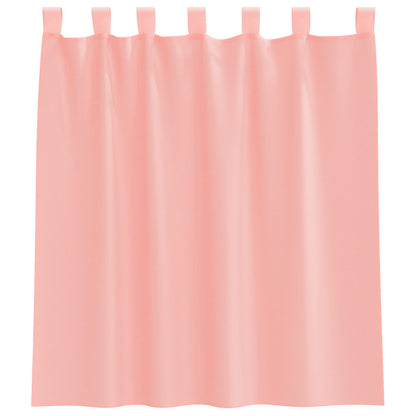 Voile Curtains with Rod Pockets 2 pcs Pink