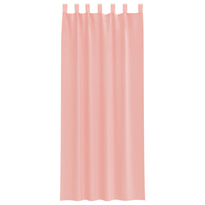 Voile Curtains with Rod Pockets 2 pcs Pink