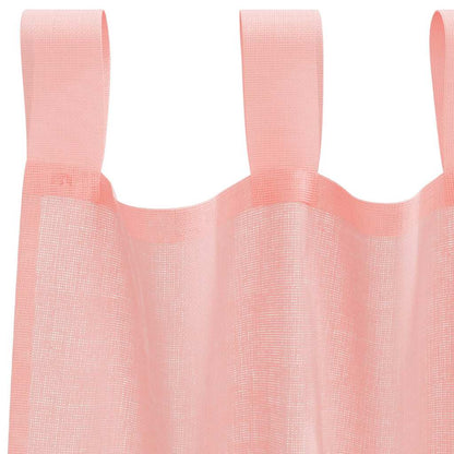 Voile Curtains with Rod Pockets 2 pcs Pink