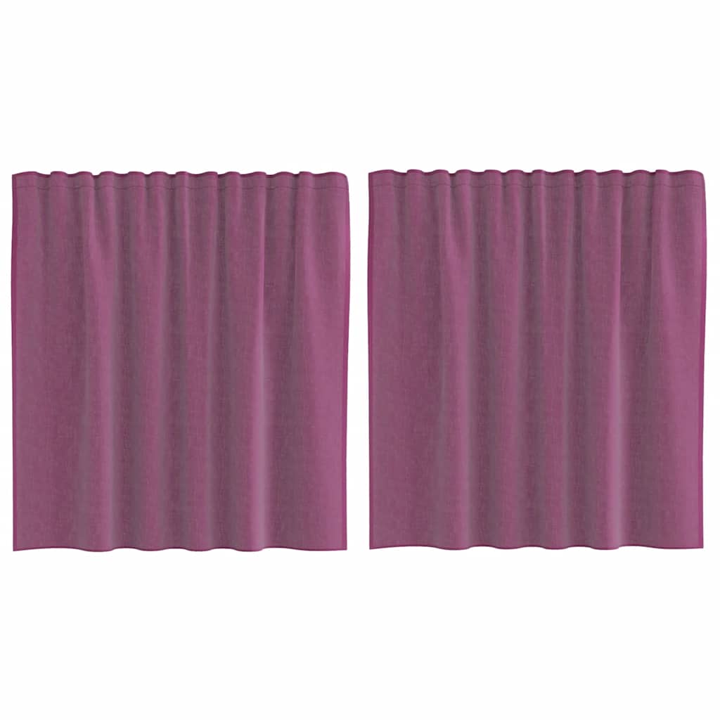 Voile Curtains with Rod Pockets 2 pcs Purple
