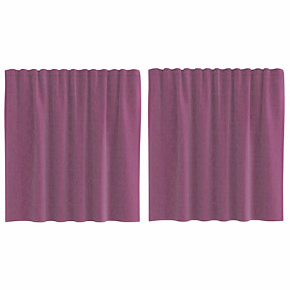 Voile Curtains with Rod Pockets 2 pcs Purple