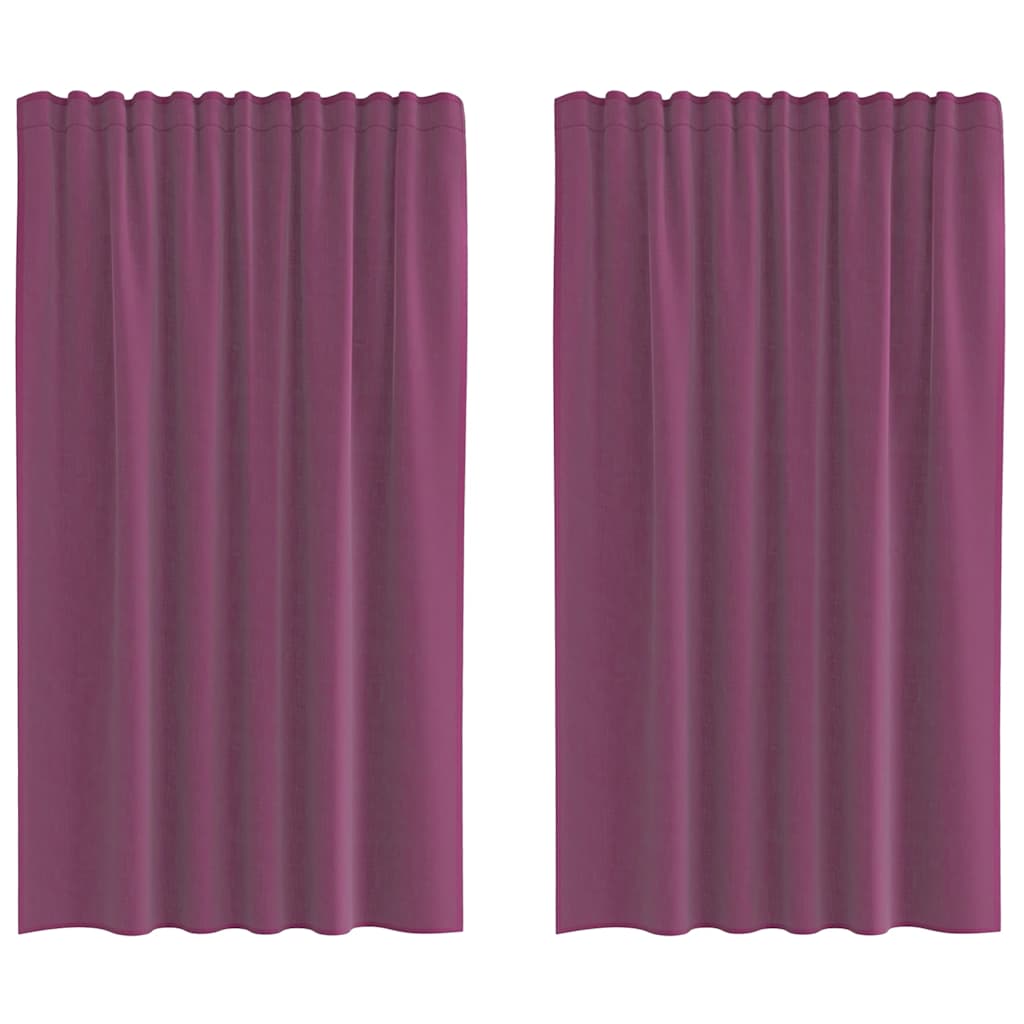 Voile Curtains with Rod Pockets 2 pcs Purple