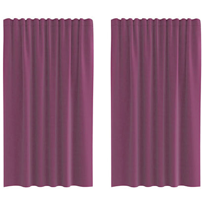 Voile Curtains with Rod Pockets 2 pcs Purple