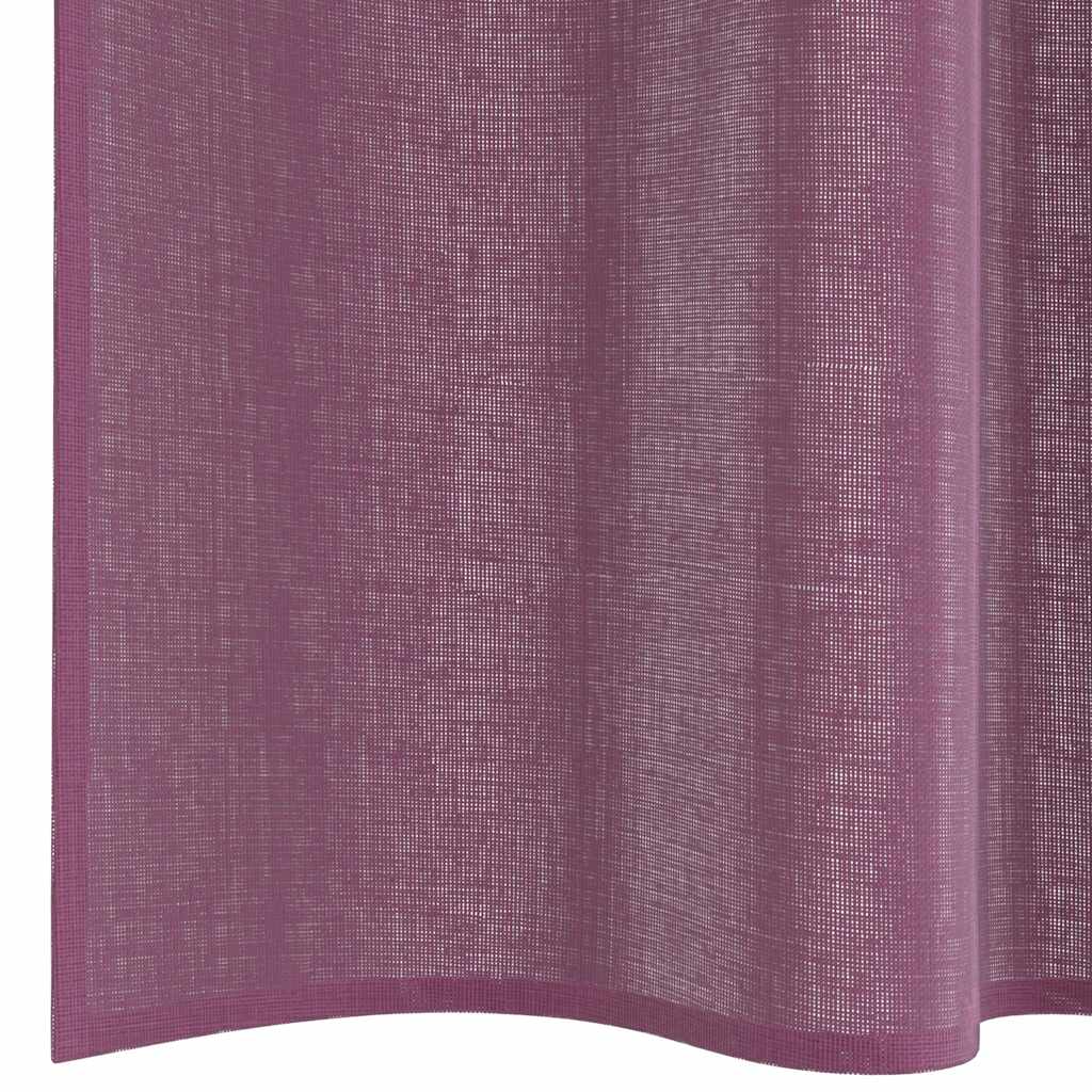Voile Curtains with Rod Pockets 2 pcs Purple