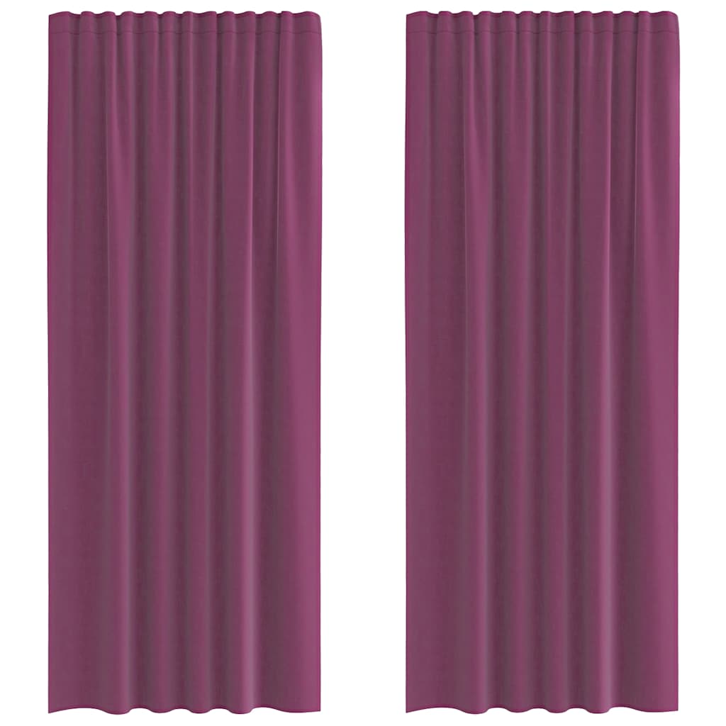 Voile Curtains with Rod Pockets 2 pcs Purple
