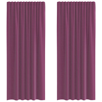 Voile Curtains with Rod Pockets 2 pcs Purple