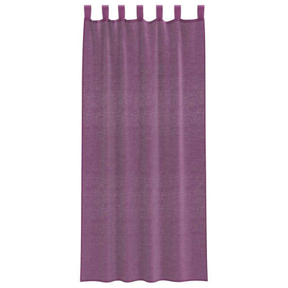 Voile Curtains with Rod Pockets 2 pcs Purple