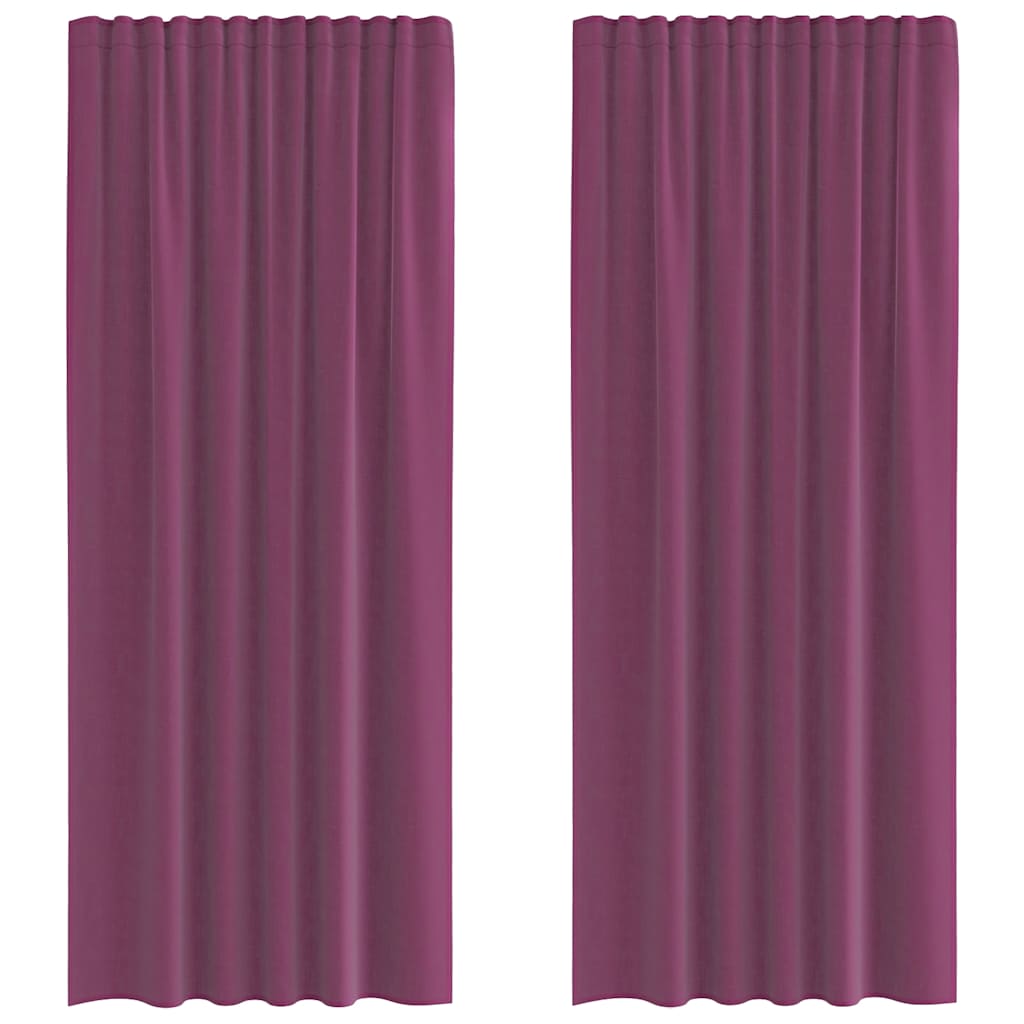 Voile Curtains with Rod Pockets 2 pcs Purple