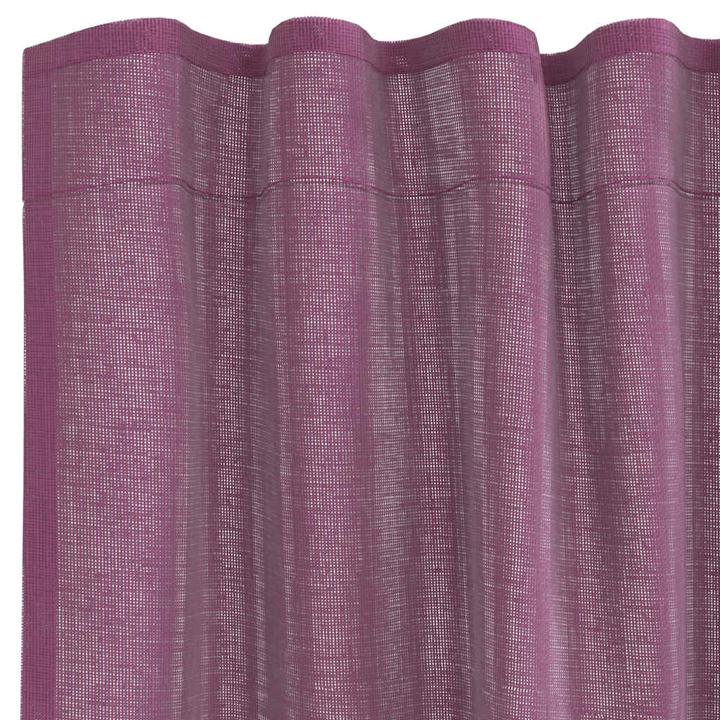 Voile Curtains with Rod Pockets 2 pcs Purple