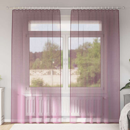 Voile Curtains with Rod Pockets 2 pcs Purple