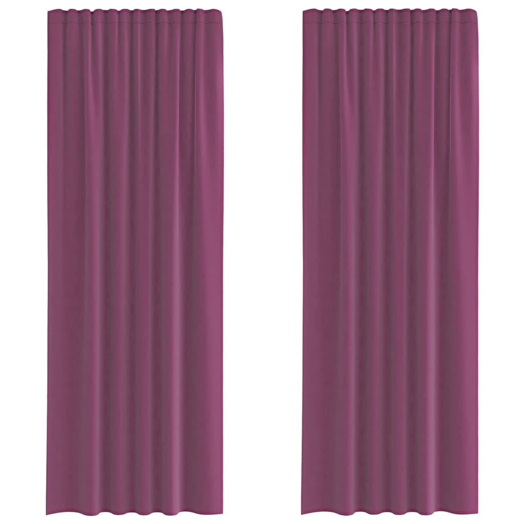 Voile Curtains with Rod Pockets 2 pcs Purple
