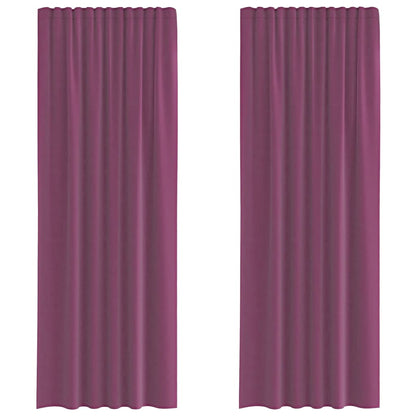 Voile Curtains with Rod Pockets 2 pcs Purple