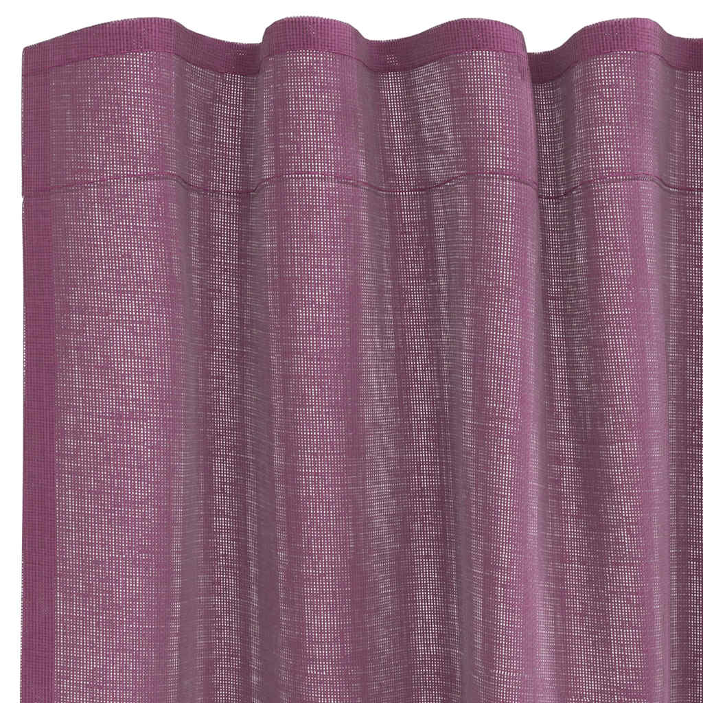 Voile Curtains with Rod Pockets 2 pcs Purple