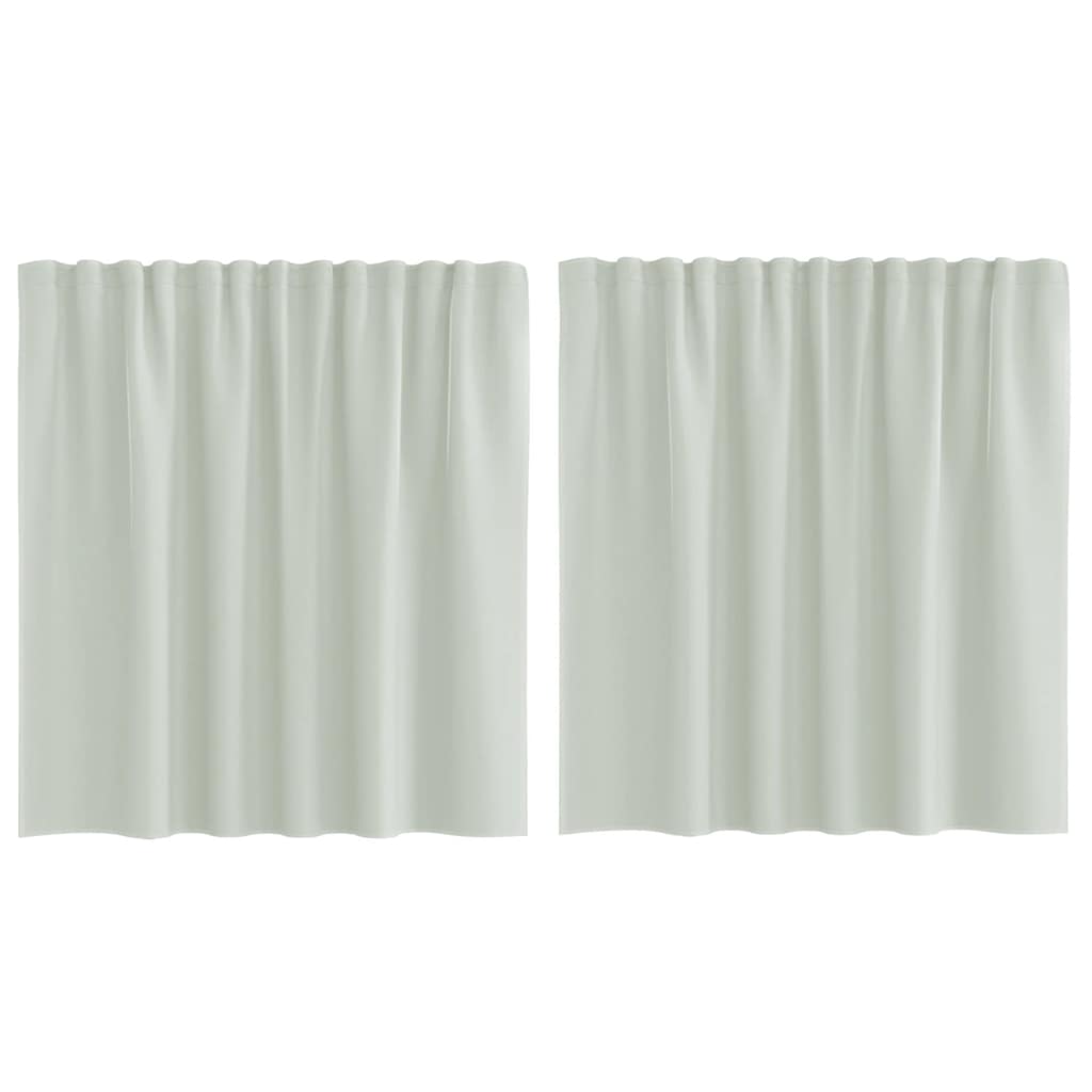 Voile Curtains with Rod Pockets 2 pcs Light Grey