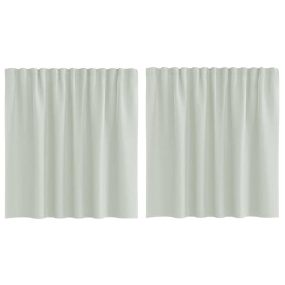 Voile Curtains with Rod Pockets 2 pcs Light Grey