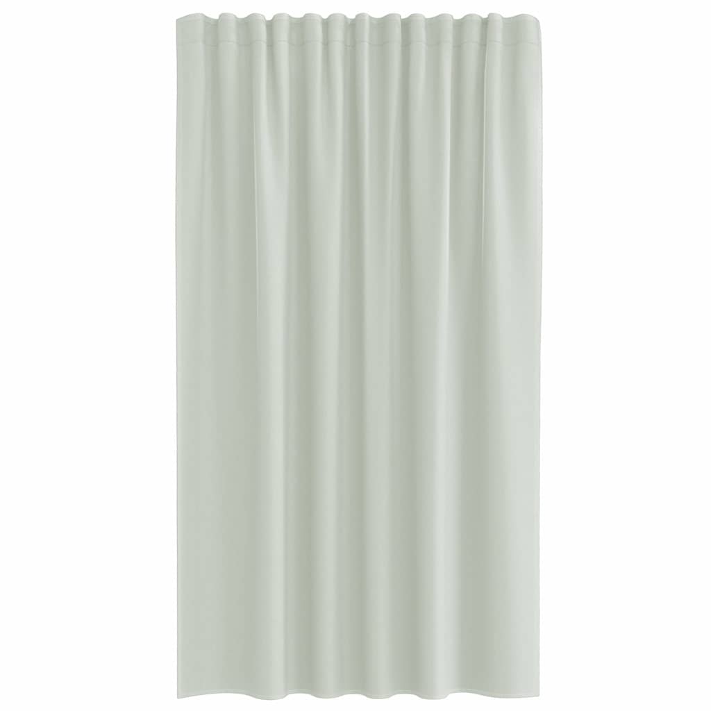 Voile Curtains with Rod Pockets 2 pcs Light Grey