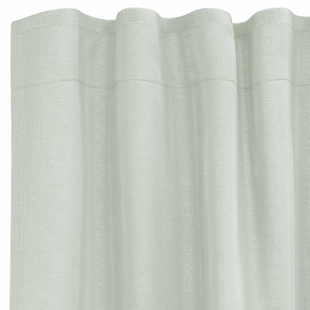 Voile Curtains with Rod Pockets 2 pcs Light Grey