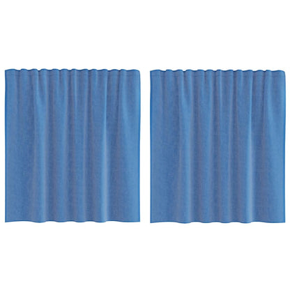 Voile Curtains with Rod Pockets 2 pcs Royal Blue