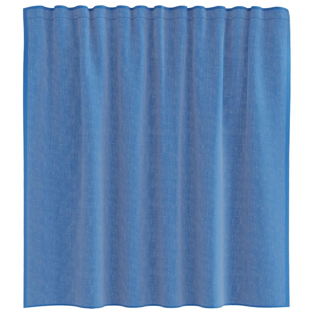 Voile Curtains with Rod Pockets 2 pcs Royal Blue