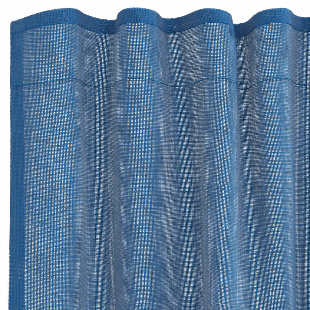 Voile Curtains with Rod Pockets 2 pcs Royal Blue