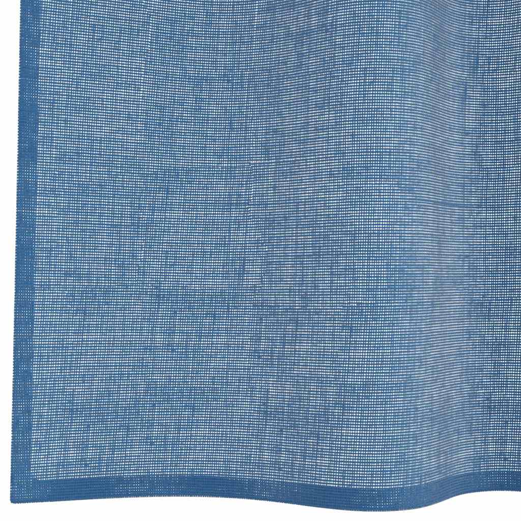 Voile Curtains with Rod Pockets 2 pcs Royal Blue