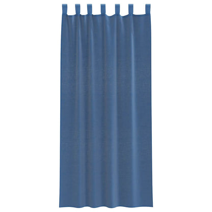 Voile Curtains with Rod Pockets 2 pcs Royal Blue
