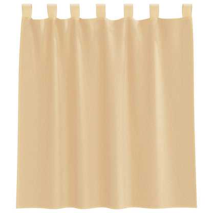 Voile Curtains with Rod Pockets 2 pcs Sand