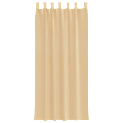 Voile Curtains with Rod Pockets 2 pcs Sand