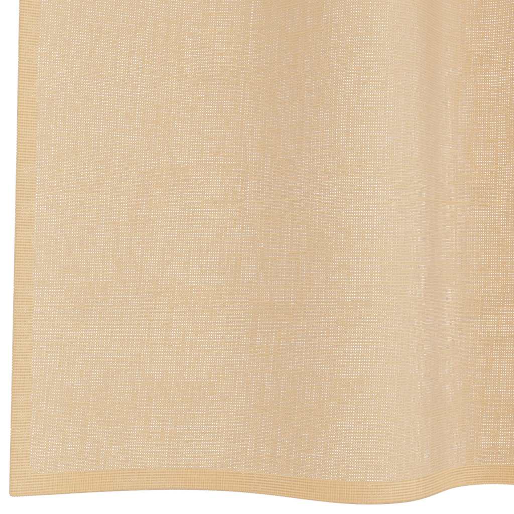Voile Curtains with Rod Pockets 2 pcs Sand