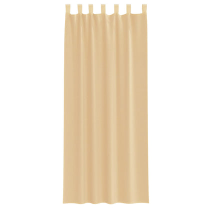 Voile Curtains with Rod Pockets 2 pcs Sand