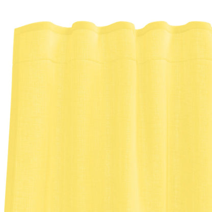 Voile Curtains with Rod Pockets 2 pcs Yellow