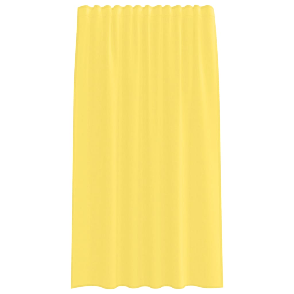Voile Curtains with Rod Pockets 2 pcs Yellow