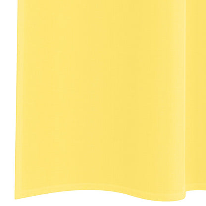 Voile Curtains with Rod Pockets 2 pcs Yellow