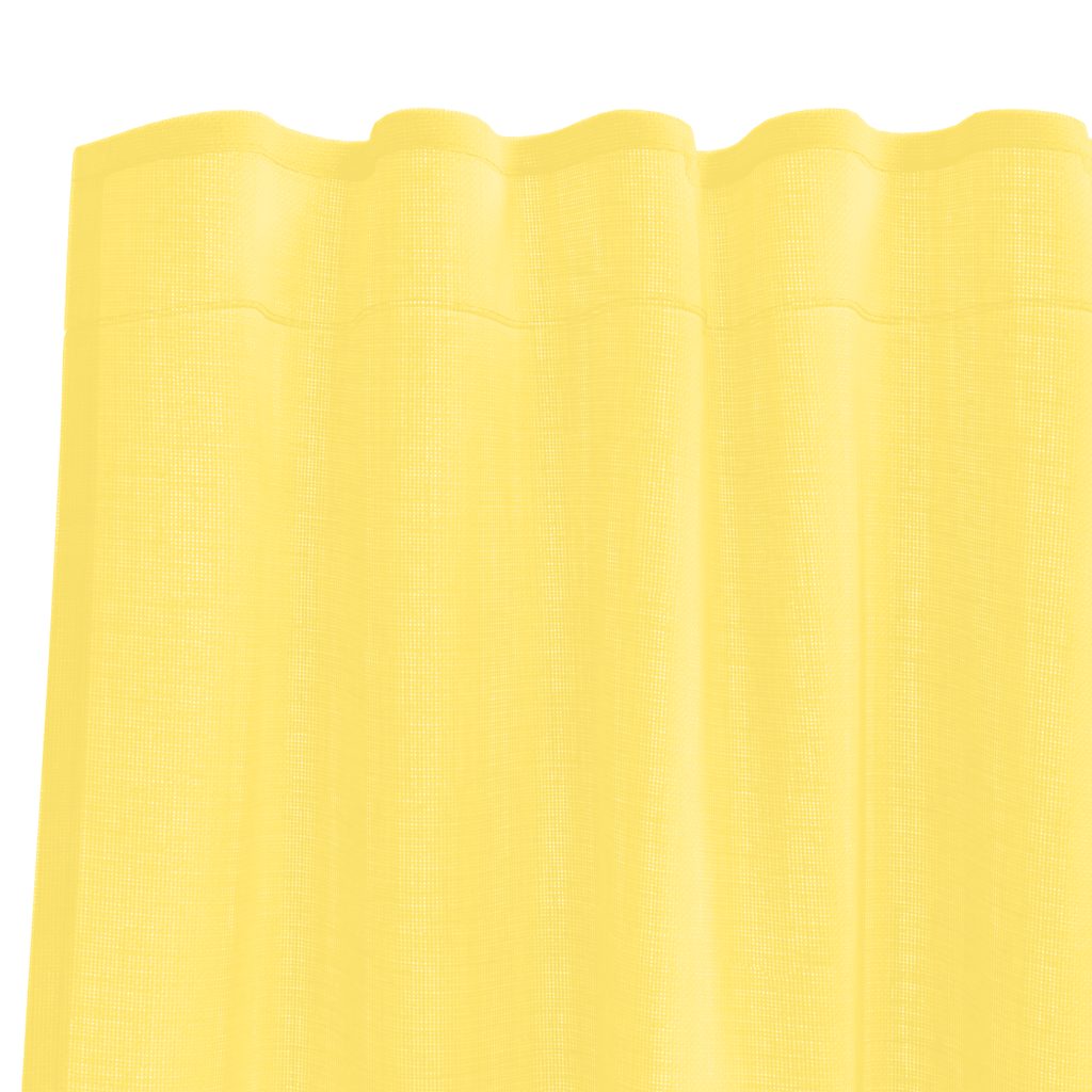 Voile Curtains with Rod Pockets 2 pcs Yellow