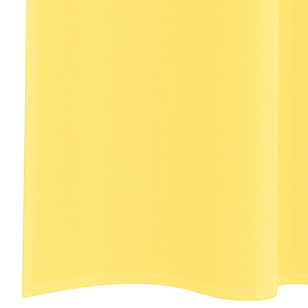 Voile Curtains with Rod Pockets 2 pcs Yellow