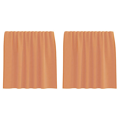 Voile Curtains with Rod Pockets 2 pcs Terracotta